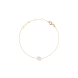 Slim gold chain bracelet with an adjustable clasp, featuring a Virgo zodiac charm set with sparkling crystals for a refined and personal jewellery style.
