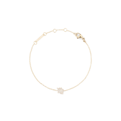 Slim gold chain bracelet with an adjustable clasp, featuring a Virgo zodiac charm set with sparkling crystals for a refined and personal jewellery style.