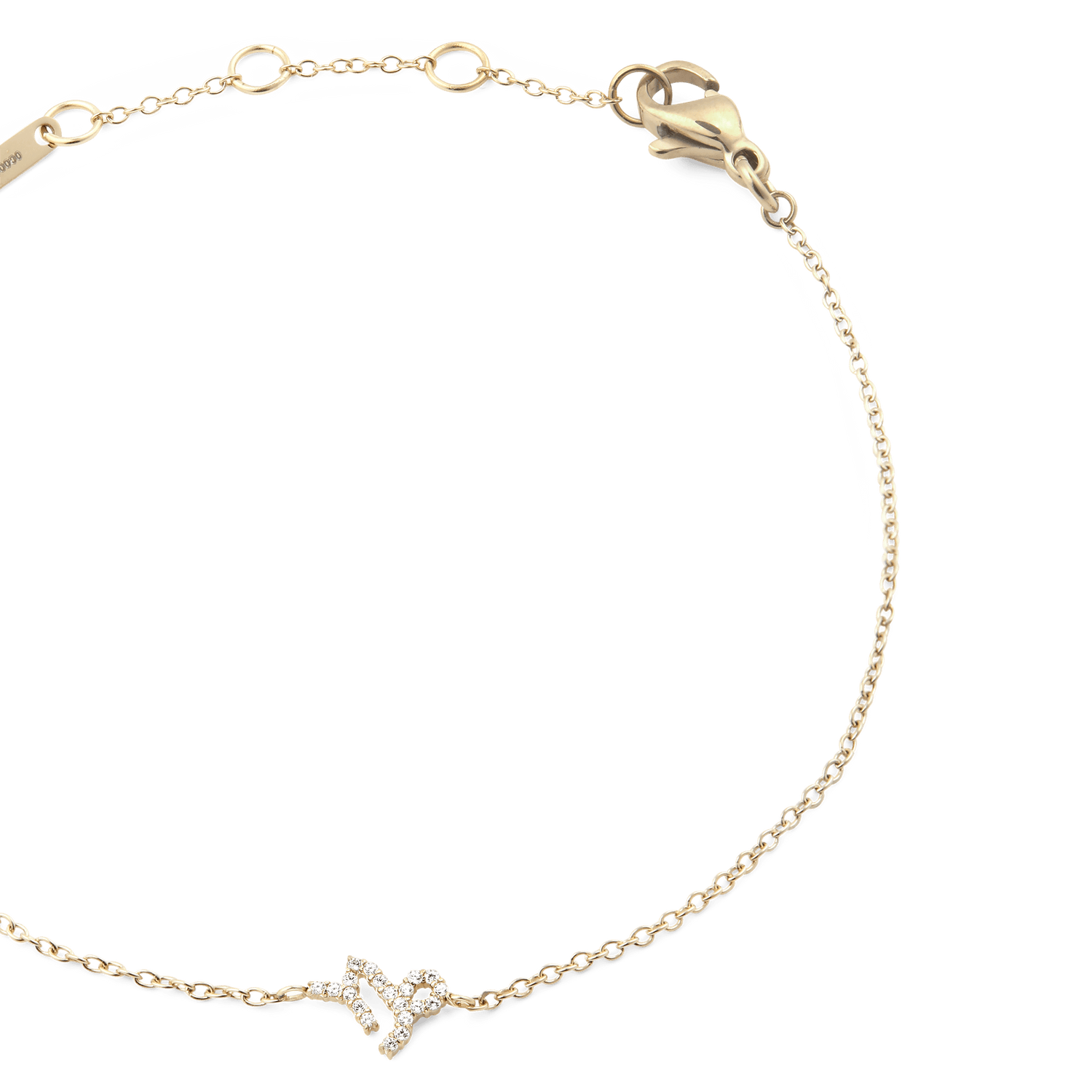 Crystal Zodiac Chain Bracelet Gold