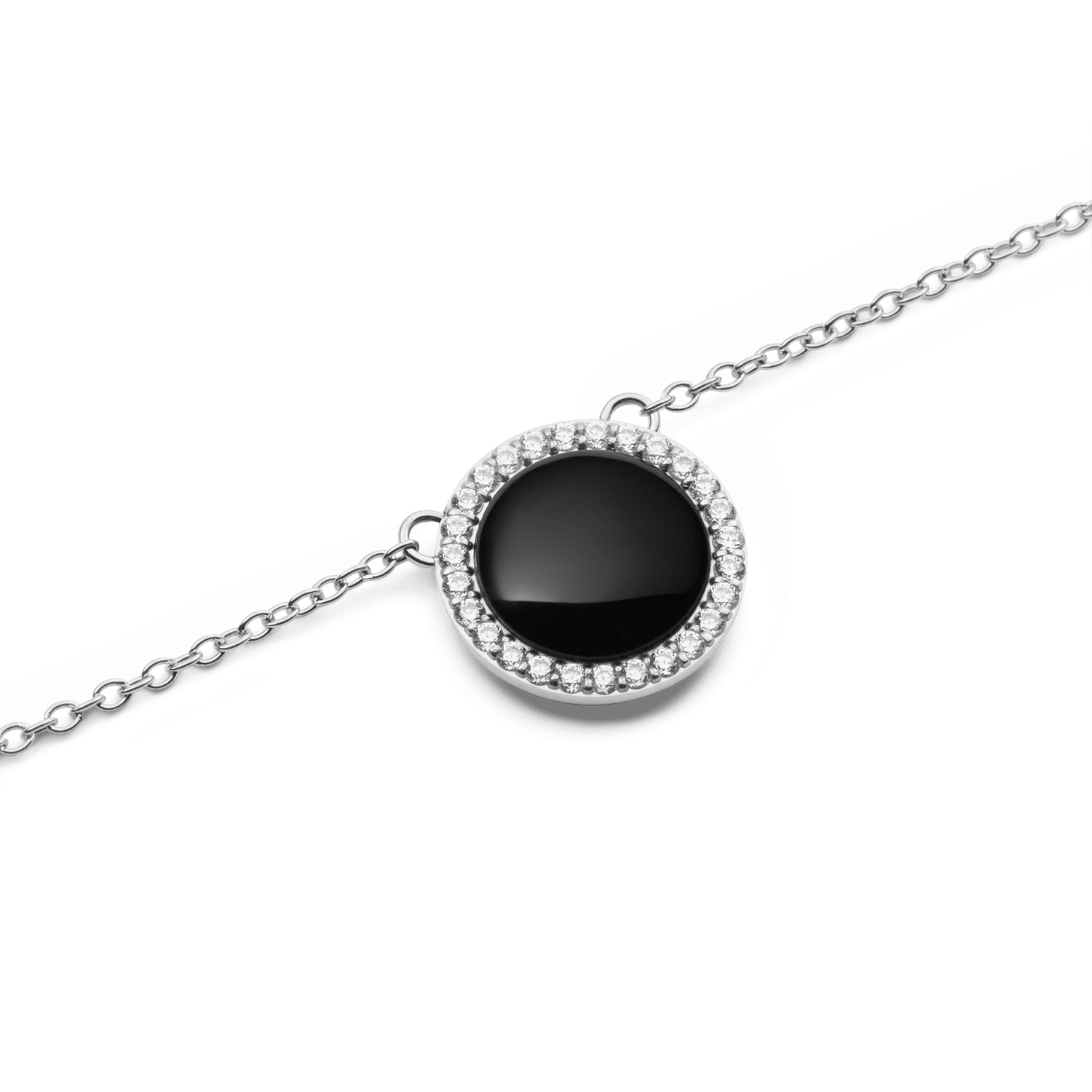 Audrey Necklace Black Agathe Silver