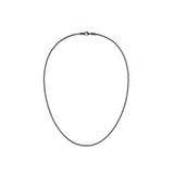 Graphite mesh necklace with a fine, contemporary chain and lobster clasp, crafted from 316L stainless steel for a sleek and versatile unisex look.