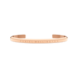 Classic Bracelet Rose Gold by Daniel Wellington in a minimalist open cuff style, featuring a slim stainless steel band with PVD plated rose gold and engraved branding.