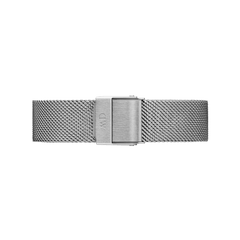 Sterling Strap Silver mesh watch strap with a fine stainless steel weave and fold-over clasp, designed for comfort and versatility in both 12mm and 14mm sizes.