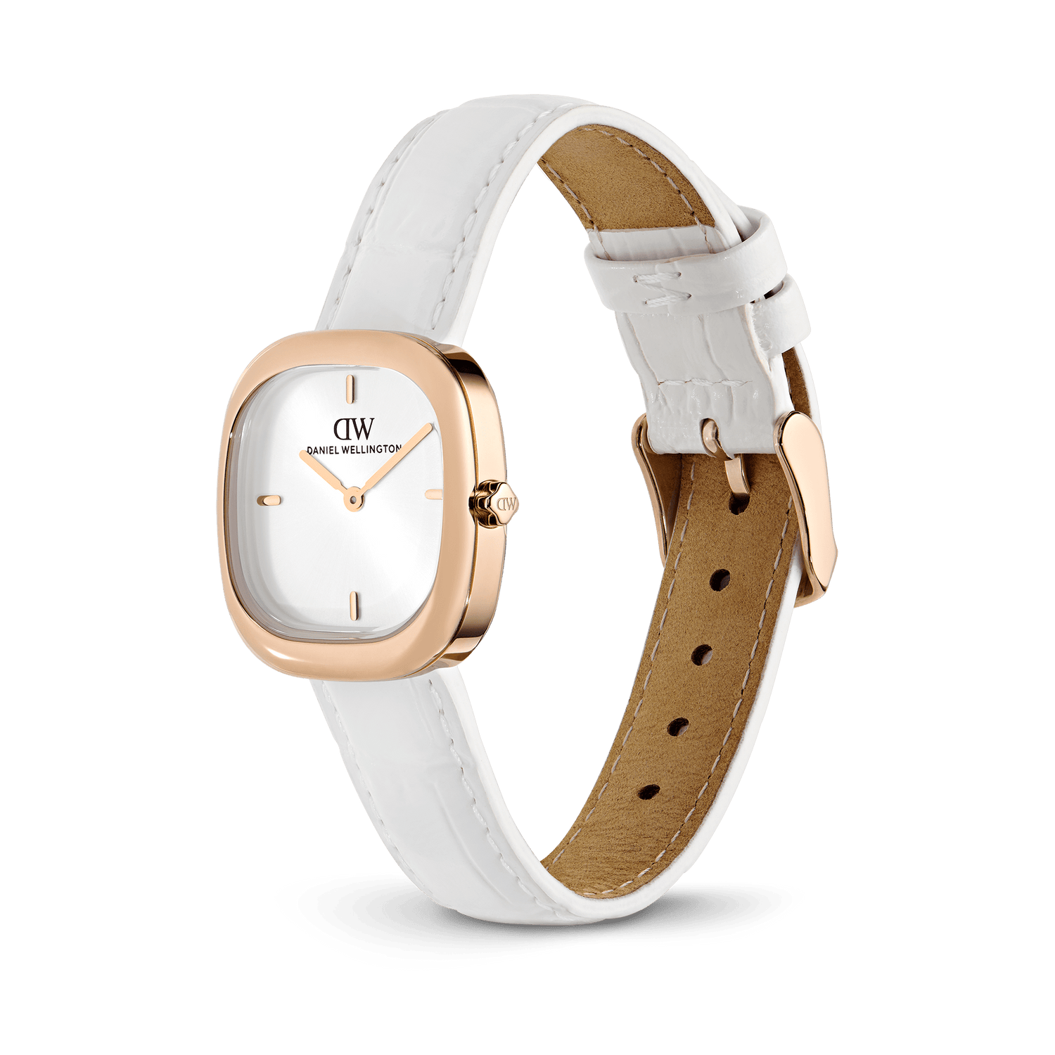 Corta White-Croc Rose Gold