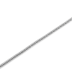Detail view of the Tide Mesh Bracelet Sterling 1.8 showing the slim, classic silver mesh band crafted from stainless steel.