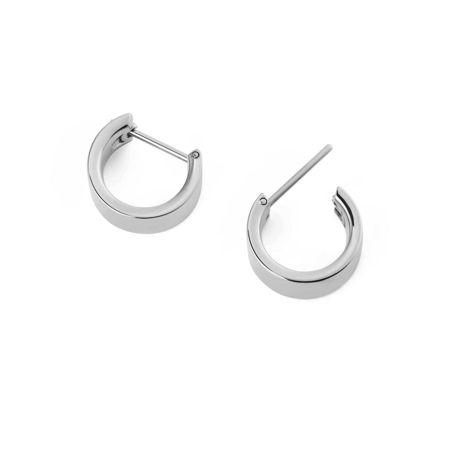 Line Earring Polished Silver 5.5mm