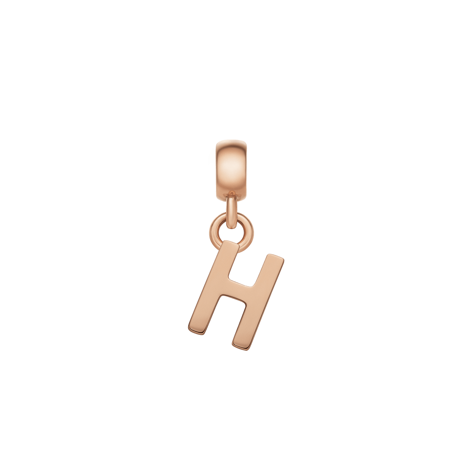 Letter Charm Rose Gold