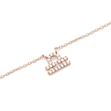 Crystal Zodiac Chain Necklace Rose Gold with a Libra zodiac pendant, set with sparkling crystals on a fine rose gold chain for a refined and modern look.
