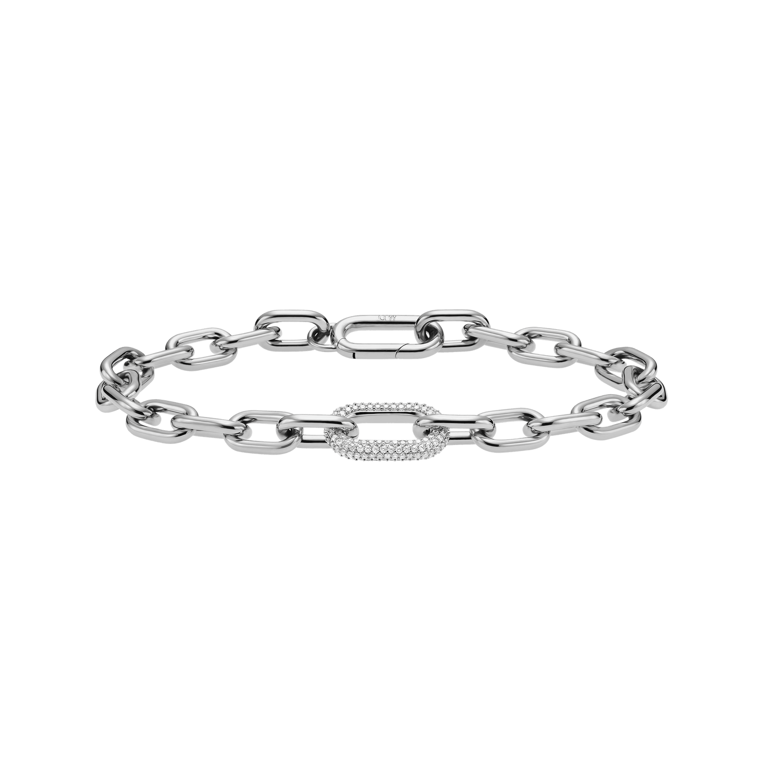 Crystal Link Bracelet Silver