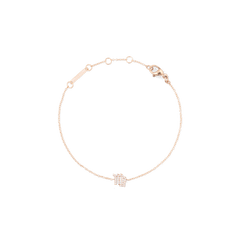Crystal Zodiac Chain Bracelet Rose Gold with a slim adjustable chain and a sparkling Virgo zodiac pendant, crafted in rose gold for a personalised and elegant jewellery piece.