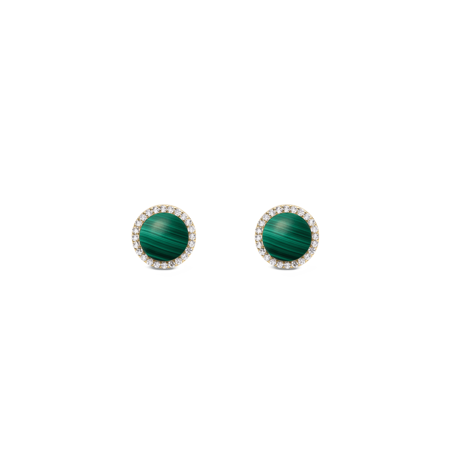 Audrey Earrings Malachite Gold