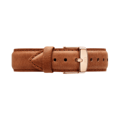 Classic Durham Strap Rose Gold crafted from light brown genuine leather, featuring a smooth finish, neat stitching, and a rose gold buckle for a refined and versatile look.