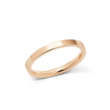 Slim rose gold ring with a polished finish and softened edges, crafted from stainless steel and designed for both men and women.