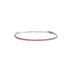 Classic Tennis Bracelet Apricot Silver Classic Tennis Bracelet Apricot Silver
