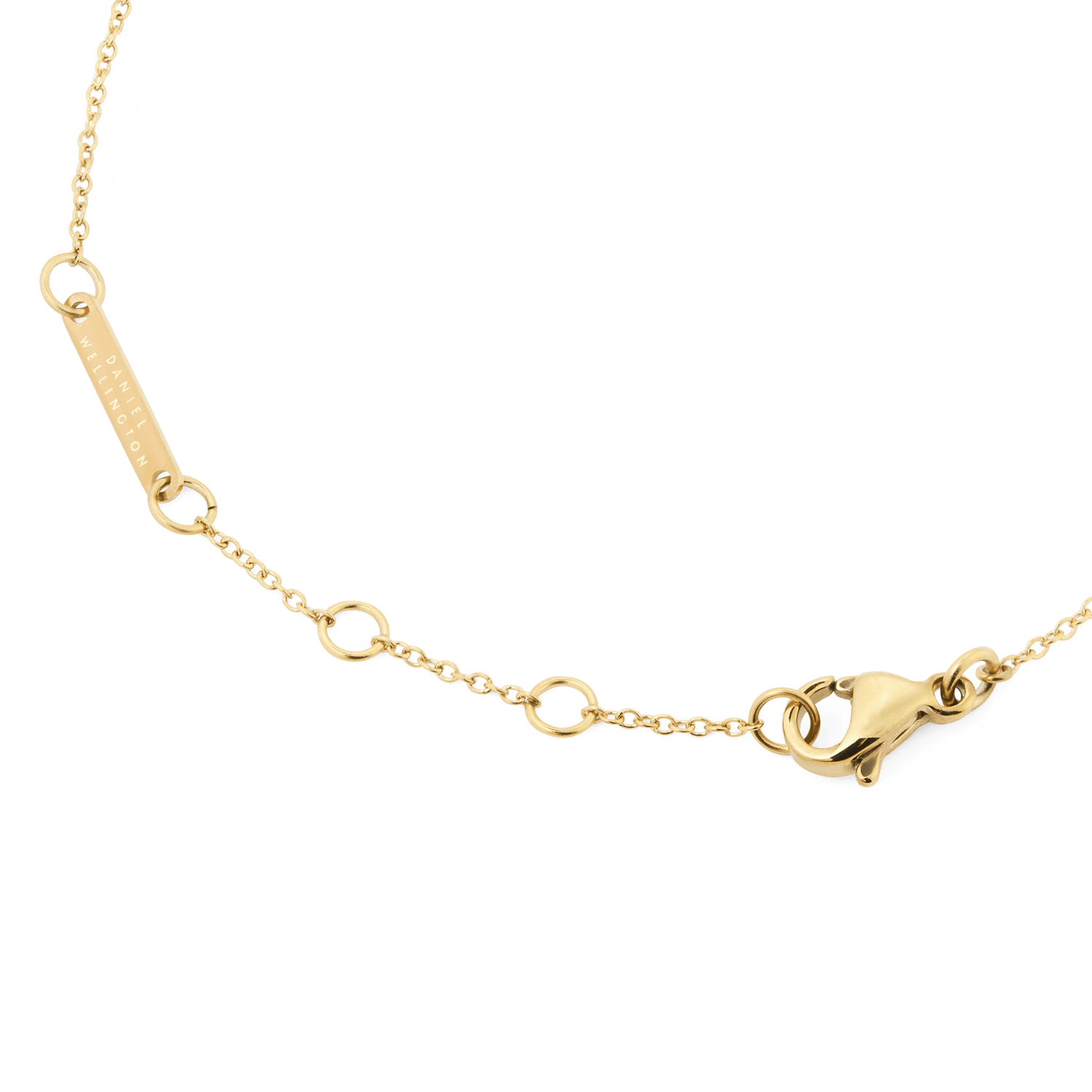 Adjustable clasp and extender chain of the Mirelle Heart Bracelet Gold, featuring a secure lobster clasp and polished gold-plated links for a comfortable, customisable fit.