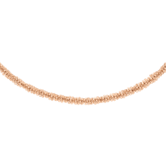 Twisted Chain Necklace RG featuring a slim, textured twisted link design in rose gold, crafted from stainless steel with a smooth finish.
