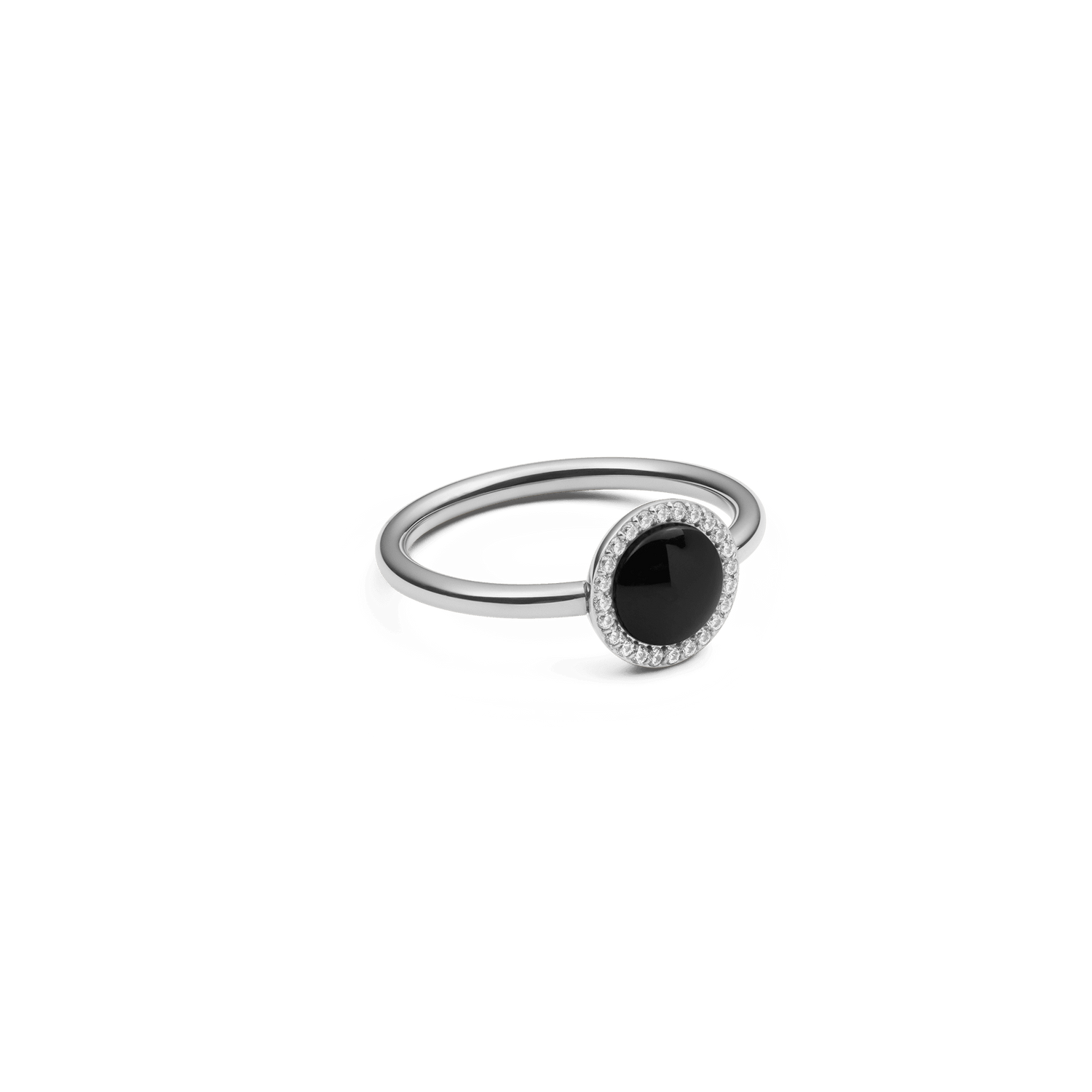 Audrey Ring Black Agathe Silver