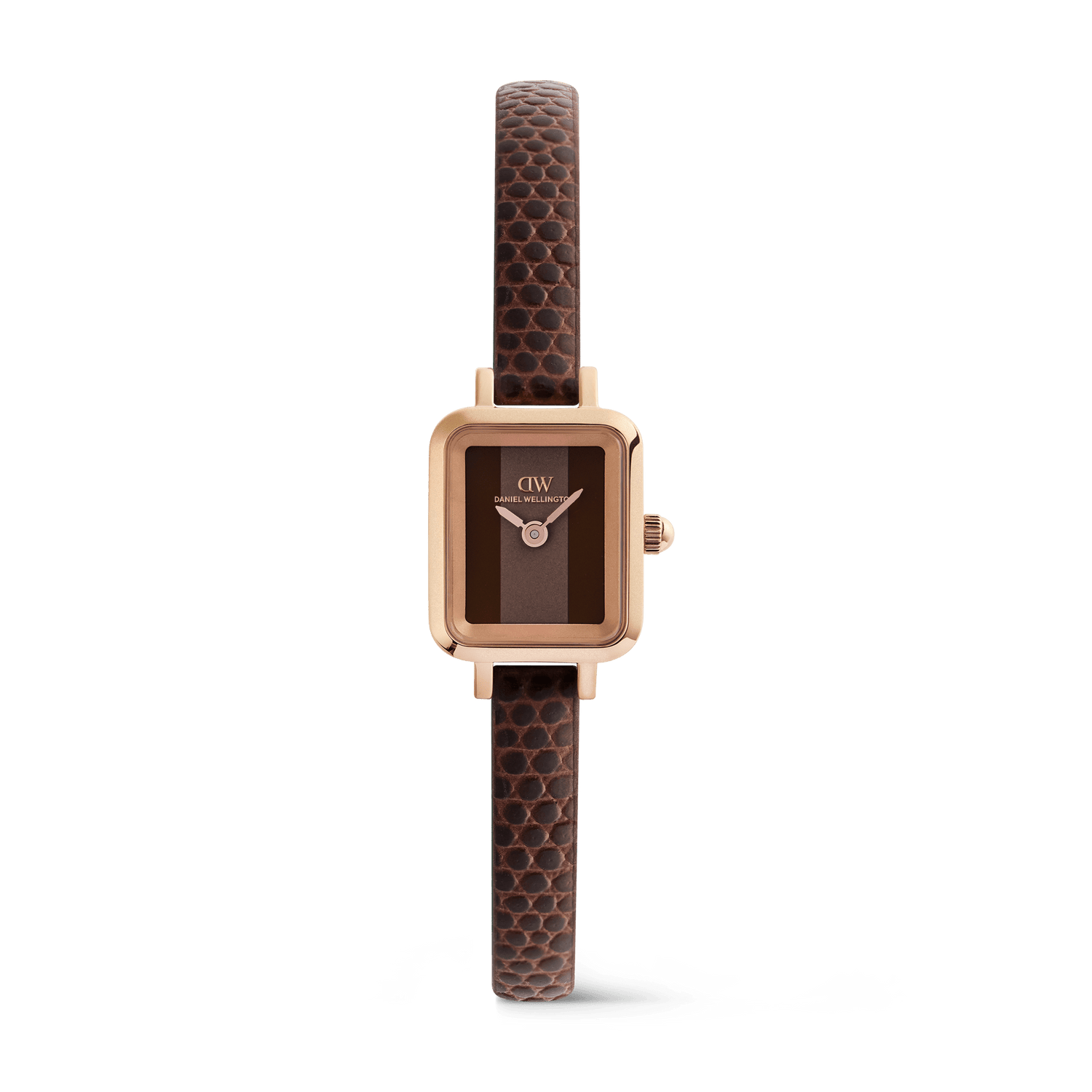 Quadro Mini Brown Lizard Padstow Rose Gold