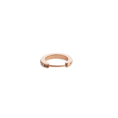 Rose gold Crystal Hoop Earring featuring a petite design with cubic zirconia crystals set along the front, shown against a plain background.