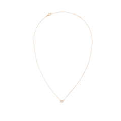 Crystal Zodiac Chain Necklace Rose Gold featuring a fine rose gold chain with an adjustable clasp and a fixed zodiac pendant set with sparkling crystals for a subtle, personalised touch.