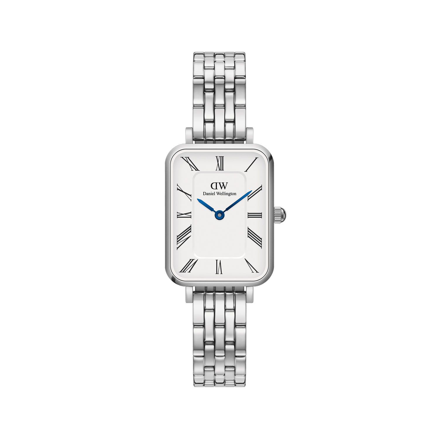 Quadro Roman Numerals 5-Link Silver