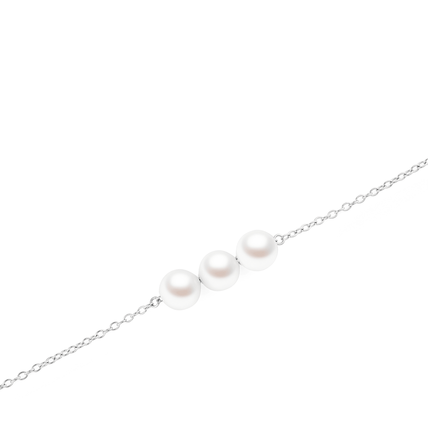 Pearl Trio Bracelet Silver