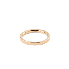 Minimalist Line Ring Polished Rose Gold 2.5mm with a slim, polished band and subtle interior branding, crafted from stainless steel for a modern, versatile look.