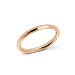 Arch Ring Rose Gold 2.5mm features a slim, polished rose gold band with smooth, rounded edges and a minimalist, unbranded exterior for a timeless and versatile look.
