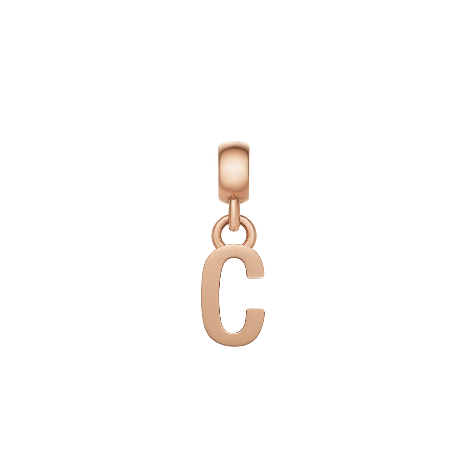 Letter Charm Rose Gold