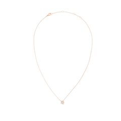 Crystal Zodiac Chain Necklace Rose Gold with a fine rose gold chain, adjustable sizing rings, and a Virgo zodiac pendant set with sparkling crystals for a minimalist, modern style.