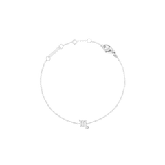 Crystal Zodiac Chain Bracelet Silver featuring a fine adjustable chain and a Scorpio zodiac charm set with sparkling crystals, finished with a secure lobster clasp.