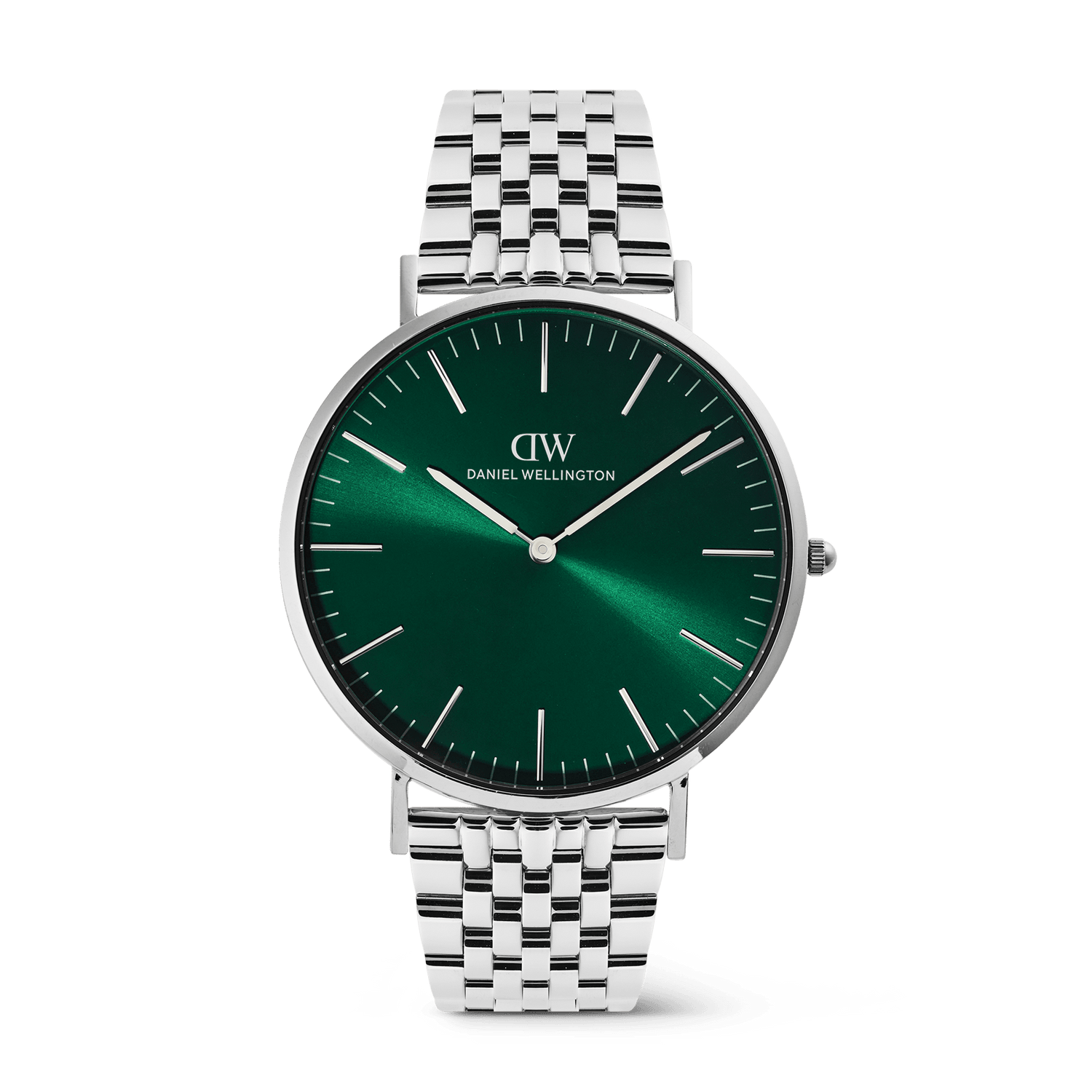Classic 7-Link Emerald Silver