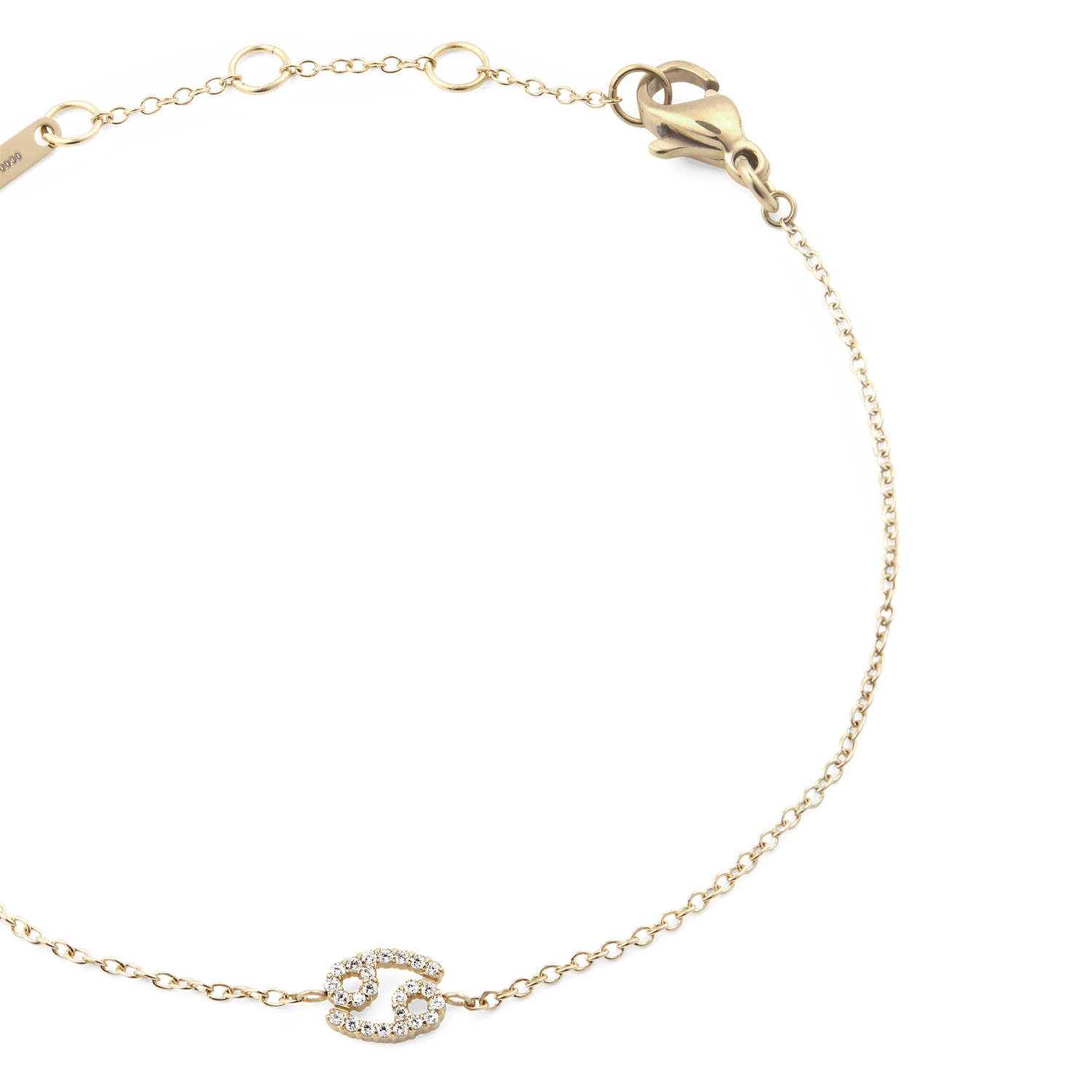 Crystal Zodiac Chain Bracelet Gold